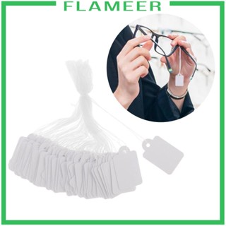 [Flameer] ป้ายแท็กราคา แบบแขวน พร้อมสายสตริง สําหรับเครื่องประดับ 100 ชิ้น