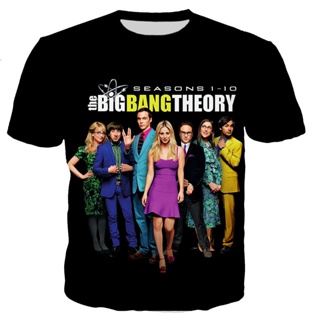 เสื้อยืด พิมพ์ลาย The Big Bang Theory สไตล์ฮาราจูกุ