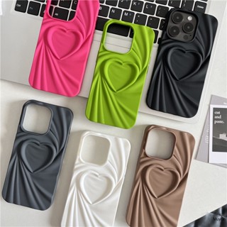 Ins เคสโทรศัพท์มือถือนิ่ม กันตก ลายหัวใจ สร้างสรรค์ เรียบง่าย สําหรับ IPhone14ProMax 13ProMax I12 Pro MAX i11 14 13Pro