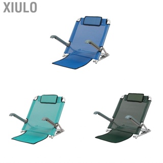 Xiulo Adjustable Bed Backrest Portable Folding Sit Up Back Rest with Head Pillow for Outdoor Beach