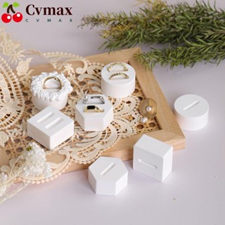 Cvmax ชั้นวางเครื่องประดับ แหวน น้ําหนักเบา สะดวก สีขาว สําหรับถ่ายภาพ