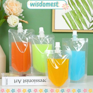 WISDOMEST ถุงพลาสติกใส ขนาด 200 มล. สําหรับใส่เครื่องดื่มเหลว