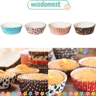 Wisdomest ถ้วยกระดาษ สําหรับใส่คัพเค้ก มัฟฟิน เค้ก เบเกอรี่ 200 ชิ้น