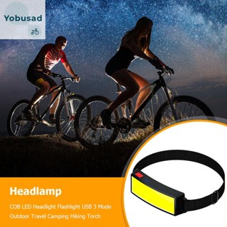 [Yobusad.th] ไฟฉาย LED COB USB 3 โหมด สําหรับตั้งแคมป์ เดินป่า กลางแจ้ง