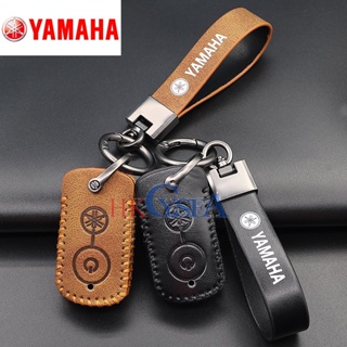 เคสกุญแจรถจักรยานยนต์ แบบหนัง 2 ปุ่ม สําหรับ Yamaha AEROX NVX155 QBIX JAUNS XMAX300