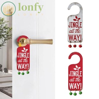 Lonfy ป้ายไม้เตือนความจํา ทนทาน สําหรับแขวนประตูโรงแรม คริสต์มาส