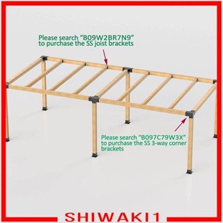 [Shiwaki1] อุปกรณ์ยึดมุม 4 ทาง พร้อมสกรู สําหรับงานไม้ 2 ชิ้น