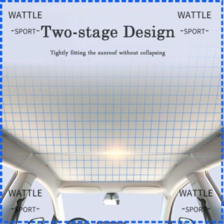 Wattle ม่านบังแดดติดหลังคารถยนต์ มีฉนวนกันความร้อน พร้อมคลิปหนีบ สําหรับ Tesla Model 3/Y 2021-2023