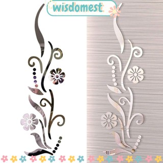 Wisdomest สติกเกอร์กระจกอะคริลิค ลายดอกไม้ แกะออกได้ สําหรับติดตกแต่งผนังบ้าน ห้องนอน โซฟา