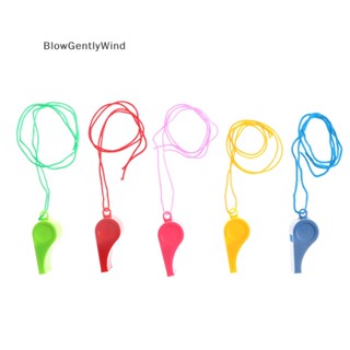 Blowgentlywind นกหวีดพลาสติก ของเล่นกลางแจ้ง สําหรับเด็ก 5 ชิ้น ต่อล็อต