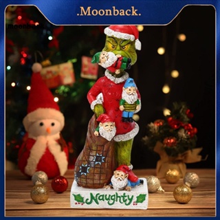 &lt;moonback&gt; เครื่องประดับผม รูปเอลฟ์ สีเขียว แบบสร้างสรรค์ สําหรับตกแต่งสวนคริสต์มาส