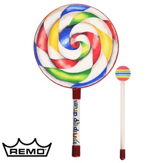 Remo® Lollipop Drum กลองรูปอมยิ้ม เพื่อเสริมสร้างพัฒนาการเรียนรู้ในด้านดนตรีของเด็ก ขนาด 10 นิ้ว (Model: ET-7110-00)
