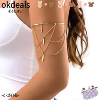 Okdeals สร้อยข้อมือ กําไลข้อมือ แบบเปิดด้านบน ประดับพู่ สไตล์ชายหาด