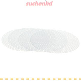 Suchenhd แผ่นปักครอสสติตช์ ผ้าแคนวาส พลาสติกใส ทรงกลม 11.5 ซม. 4.5 นิ้ว DIY