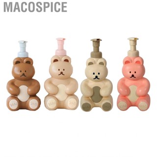 Macospice Foaming Soap Dispenser  Bear Shape Large  Pump Bottle Compact Cute Space Saving Strong Head for Shower Gel