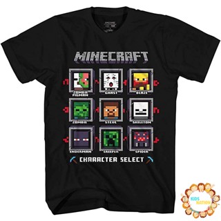 เสื้อยืดคอกลม แขนสั้น ผ้าฝ้าย 100% พิมพ์ลายเกม minecraft พลัสไซซ์ สําหรับผู้ชาย