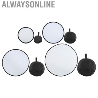 Alwaysonline Silver White 2 In1 Reflector Portable Round Photography Light NEW