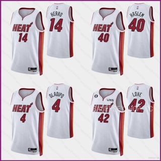 เสื้อกีฬาบาสเก็ตบอล NP2 22-23 NBA Jersey Heat Herro Oladipo Love Haslem สีขาว สําหรับผู้ชาย และผู้หญิง PN2