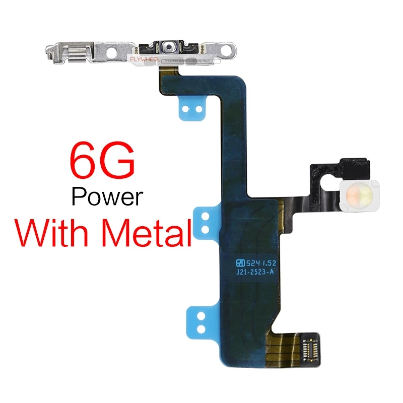 ริบบิ้นปุ่มกดเปิดปิด ด้านข้าง ปรับระดับเสียง พร้อมสายแพโลหะ สําหรับ iPhone 6G 6S Plus 1 ชิ้น thumbnail 3