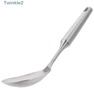 Twinkle ไม้พายสเตนเลส ด้ามจับยาว ไม่เหนียวติด สีเงิน สําหรับทําอาหาร 11.6*2.95 นิ้ว