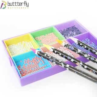 Buttterfly ปากกาปักครอสสติตช์คริสตัล เพชรเทียม แว็กซ์ 5D อุปกรณ์เสริม สําหรับตกแต่งเล็บ