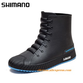 Shimano รองเท้าบูทยาง PVC กันน้ํา กันฝน เหมาะกับใส่ทํางาน สําหรับผู้ชาย