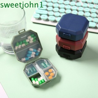 Sweetjohn เคสยา พลาสติก กันฝุ่น กันชื้น 6 ช่อง แบบพกพา สําหรับเดินทาง