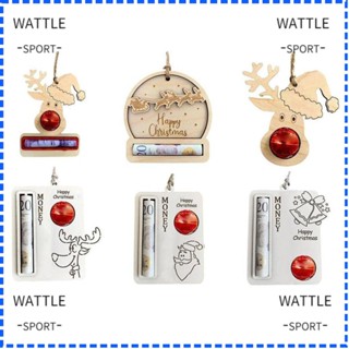 Wattle ที่วางเงินสด แบบไม้ รูปกวางเรนเดียร์ คริสต์มาส เครื่องประดับ สําหรับตกแต่งต้นคริสต์มาส