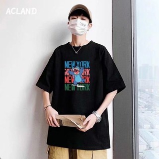 Acland เสื้อยืดผู้ชาย ผู้ชายเสื้อเชิ้ต เสื้อยืด ผ้านุ่ม ใส่สบาย ไม่หด ไม่ต้องรีด 36Z230908