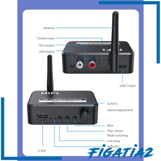 [Figatia2] อะแดปเตอร์รับสัญญาณเสียง AUX ออปติคัล อินพุต 5.1 สําหรับโฮมสเตริโอ ประสิทธิภาพสูง