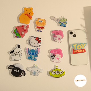 ขาตั้งโทรศัพท์มือถือ ลายการ์ตูน Toy Story Buzz Lightyear Alien Winnie The Pooh Kuromi Melody Hello Kitty น่ารัก พับได้