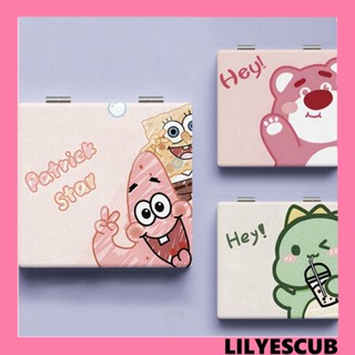 Lilyescub กระจกแต่งหน้า ลายคิตตี้น่ารัก 2X พับได้ สําหรับหอพัก ท่องเที่ยว ของขวัญ