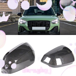 อะไหล่ฝาครอบกระจกมองหลังรถยนต์ สีดํา สําหรับ Audi Q2 SQ2 Q3 RS Q3 2017-2023