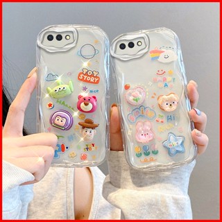 เคสโทรศัพท์มือถือแบบนิ่ม tpu ใส ลายก้อนเมฆ หมีน้อย พร้อมตุ๊กตาหมี สําหรับ OPPO A3s A12E TY