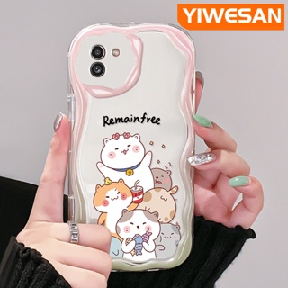 เคสโทรศัพท์มือถือแบบนิ่ม ใส กันกระแทก ลายการ์ตูนแมว สําหรับ Samsung A03 Core A03s A02 M02 A02s M02s F02s