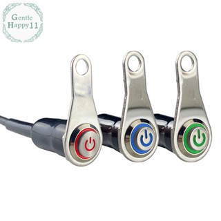 Gentlehappy สวิตช์ปุ่มกดรีเซ็ต 12V LED กันน้ํา สําหรับรถจักรยานยนต์
