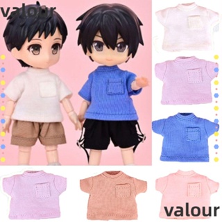 Valour เสื้อยืดผ้าฝ้าย แฟชั่น อุปกรณ์เสริม สําหรับตุ๊กตา 1/12BJD 1/11OB11