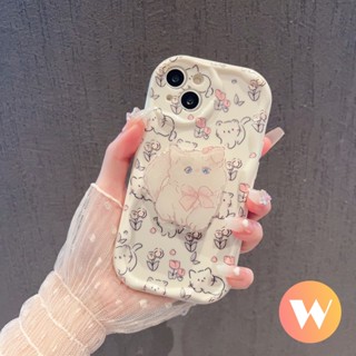 เคสโทรศัพท์มือถือ ขอบโค้ง ลายแมวน้อย 3D สําหรับ Oppo A17 A76 A12 A95 A77 A16K A7 A57 A54 A16 A15 A78 A55 A78 A31 A77s A16E A74 A1k A17k A5 A5s A16s A54s A3s Reno 8T 6 5F 4F