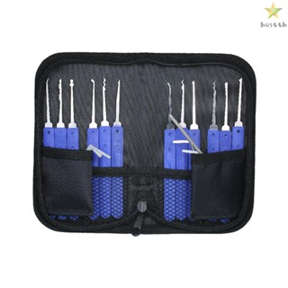 Lock Pick Set for Beginners - 17 PCS Locksmith Tools with Storage Bag and Practice Locks