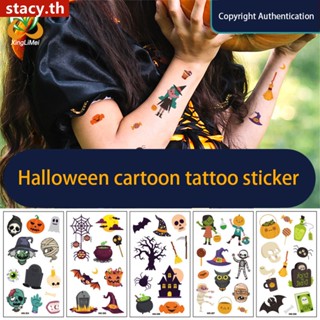 【ในการจัดส่ง】สติ๊กเกอร์รอยสักฮาโลวีนรอยแผลเป็นที่สมจริง Stitch Bloody Zombie Vampire Cosplay Kit Party