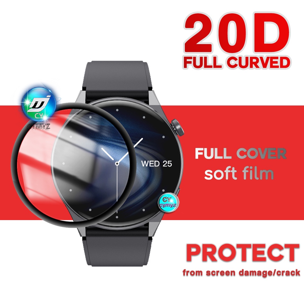 Dizo ฟิล์มกันรอยหน้าจอ แบบนิ่ม 5D สําหรับ DIZO Watch R2 Smar R2