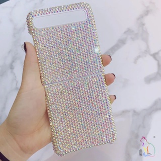 เคสโทรศัพท์มือถือ ประดับเพชร พลอยเทียม แวววาว แฟชั่น สําหรับ Samsung Galaxy Z Flip 5 4 3