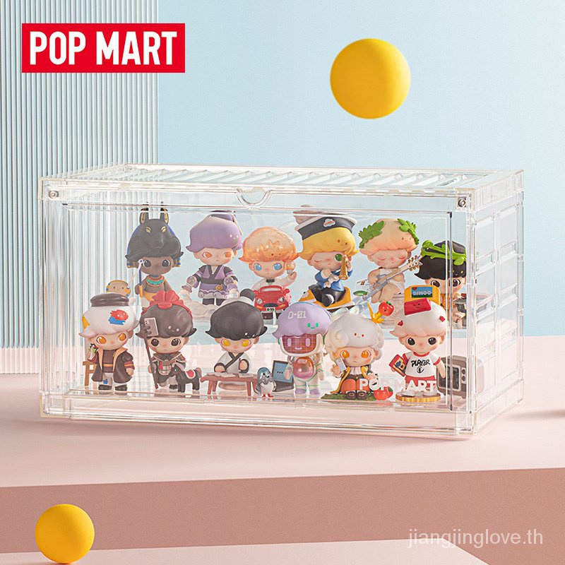 Popmart PopMart กล่องเก็บของ แบบใส กล่องเก็บฟิกเกอร์ปริศนา กล่องเก็บของ เล่น ตู้โชว์ WWAB