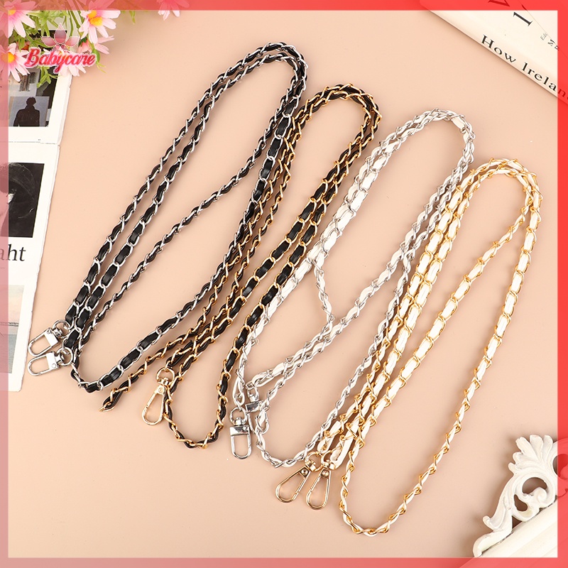 Byce> สายโซ่สะพายกระเป๋าถือ กระเป๋าสะพายไหล่ สะพายข้าง หนัง ขนาด 120 ซม. Diy สําหรับผู้หญิง