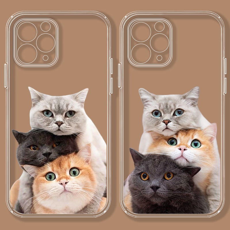 เคสโทรศัพท์มือถือ TPU ลายแมว Jenga น่ารัก สําหรับ IPhone 14 8 XR 2020 15 7 MAX XS Plus Se PRO mini X 6 13 11 6S 12