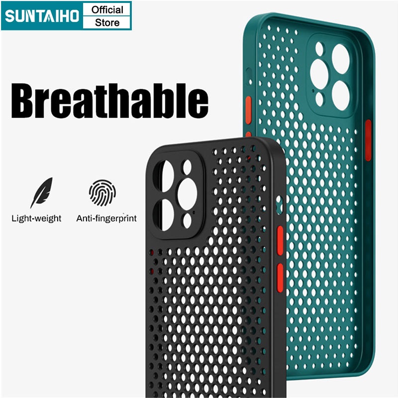 Suntaiho เคสไอโฟน เคสโทรศัพท์มือถือ ซิลิโคนนิ่ม กันกระแทก ระบายอากาศได้ดี ลาย ins Premium Dissipation สําหรับ Iphone 15 14 12 13 11 Pro Max IP 7 8 Plus Iphon X XS XR Xs Max