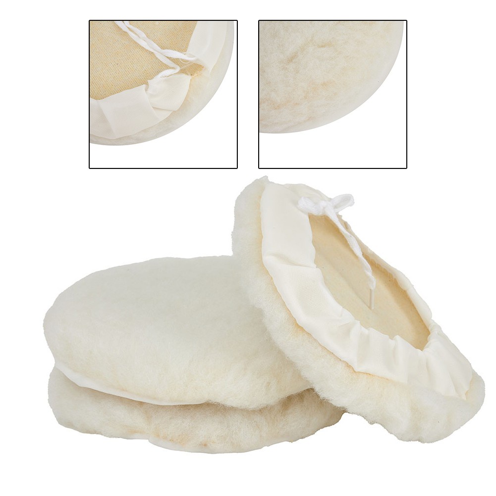 [Sunnylife ] 3 ชิ ้ น 7 นิ ้ วรถ Lambs Wool Bonnet Buffing ล ้ อ Pad บัฟเฟอร ์ ขัด Polisher Pad