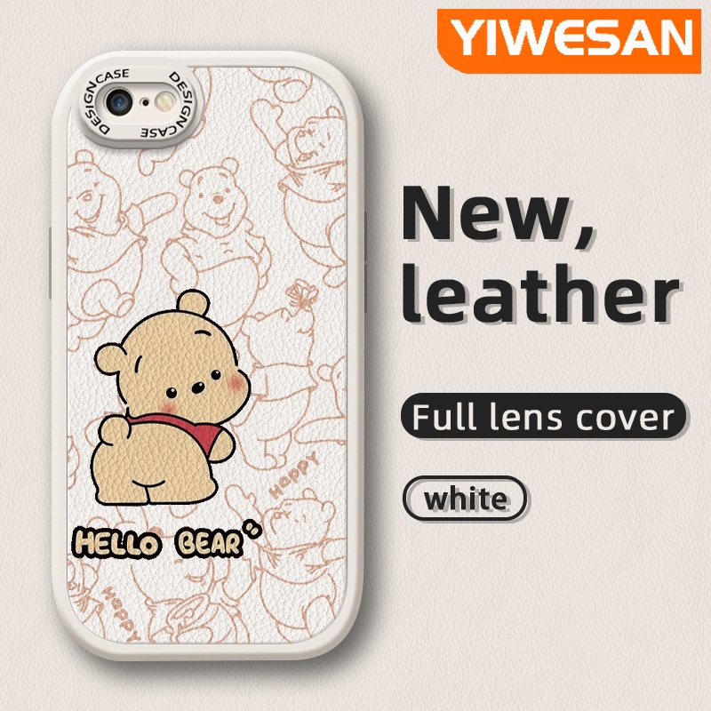 เคสโทรศัพท์มือถือหนัง ซิลิโคนนิ่ม กันกระแทก ลายการ์ตูนหมีซน สําหรับ IPhone 6 Plus 6s Plus 7 Plus 8 Plus SE 2020