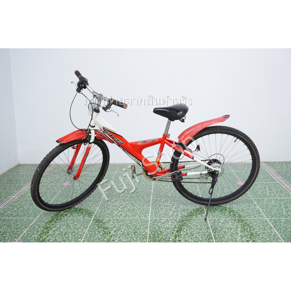 จักรยานเสือภูเขาญี่ปุ่น - ล้อ 26 นิ้ว - มีเกียร์ - Bridgestone - สีแดง [จักรยานมือสอง]