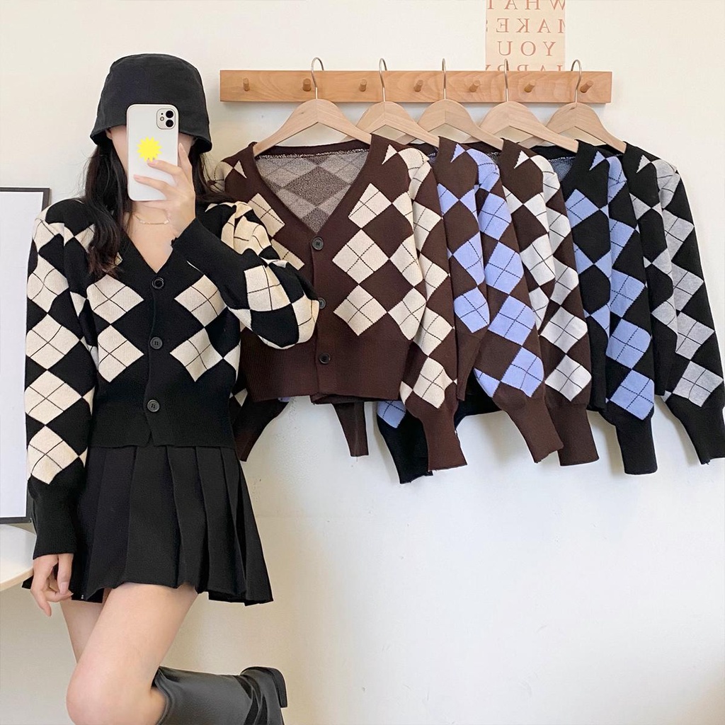 KOKO 65473❤️พร้อมส่ง เสื้อไหมพรมแฟชั่น แขนยาว เสื้อครอป y2k ลายทาง สวยมาก สไตล์เกาหลี